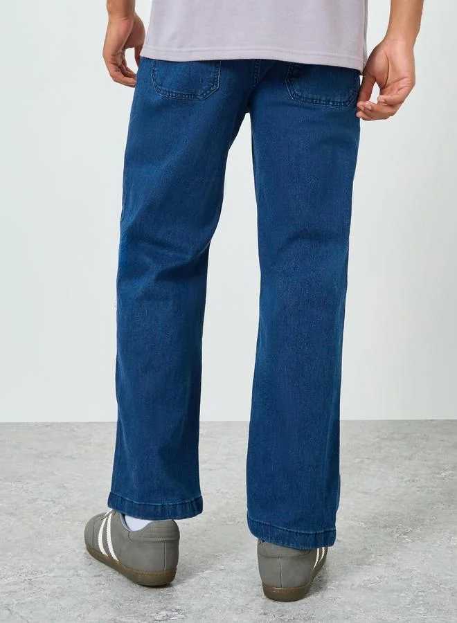 Styli  Men Dark Blue Carpenter Fit Jeans for Men | Best Price UAE